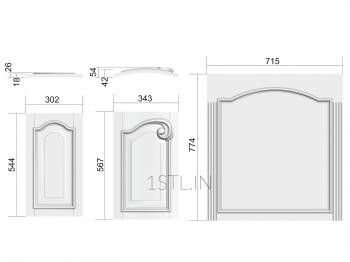 Set of panels (KPN_0013) 3D model for CNC machine